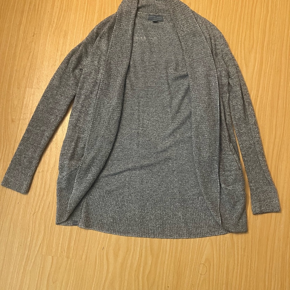 Barefoot Dreams Charcoal Open Front Cardigan